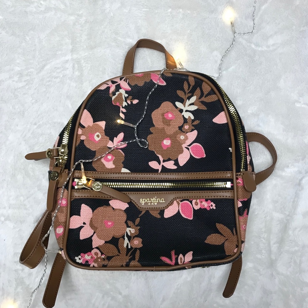 Black mini floral chole spartina backpack